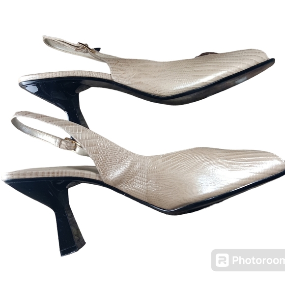 Enzo Angiolini Womens Chunky Open Toe Slingback Sandals Shoes Pump Size 9.5 - Picture 3 of 6